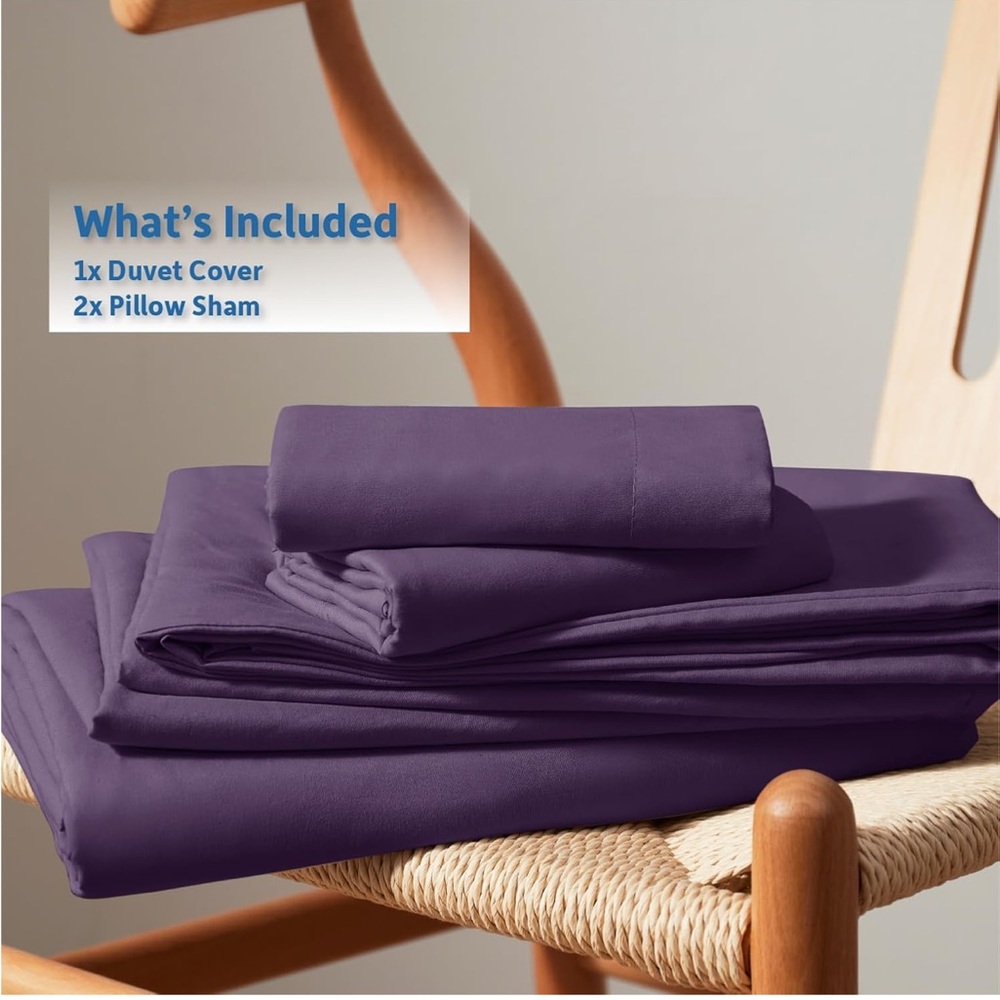 Nestl Purple California King Duvet Cover Set - Picture 5 of 5